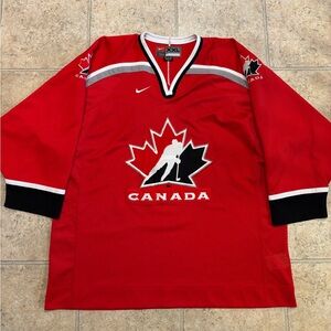 Vintage Nike Team Canada 1998 Nagano Olympic Hockey Jersey Red XXL